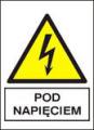 Znaki elektryczne ostrzegawcze typu A 210x297 folia samoprzylepna